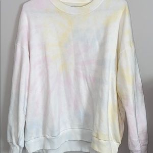 Oversized tie dye crew neck